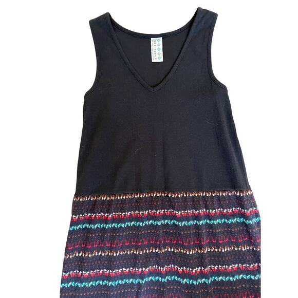 Free People Tiered Maxi Dress Pom Trim Striped Sleeveless Dress Small - Picture 6 of 11